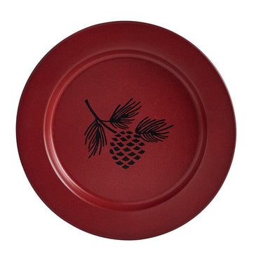 Linville Enamel Salad Plates - Pinecone Set of 4 Park Designs - The Fox Decor